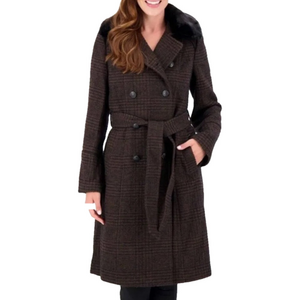 VINCE CAMUTO Double-Breasted Wool Coat Size Large